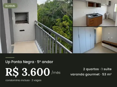 Apartamento com 2 Quartos para alugar, 53m² no Ponta Negra, Manaus