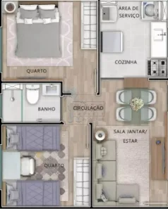 Apartamento com 2 Quartos à venda, 49m² no Jardim Ouro Branco, Ribeirão Preto