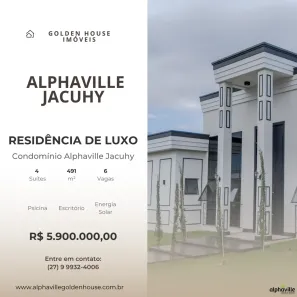 Casa de Condomínio com 5 Quartos à venda, 591m² no Jacuhy, Serra