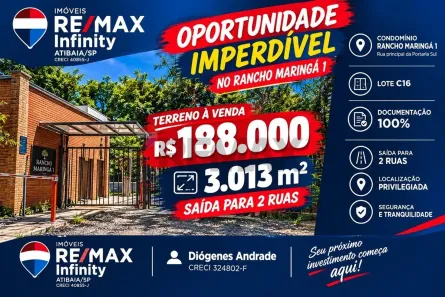 Lote/Terreno à venda, 3013m² no Portão, Atibaia