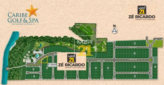 Lote/Terreno à venda, 852m² no Loteamento Caribe Residence & Resort 2ª Etapa, Palmas
