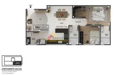 Apartamento com 2 Quartos à venda, 67m² no Vila Cruzeiro, Divinópolis