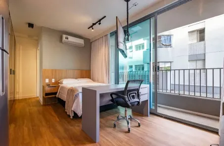 Apartamento com 1 Quarto para alugar, 31m² no Pinheiros, São Paulo