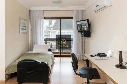 Flat com 1 Quarto para alugar, 40m² no Cerqueira César, São Paulo