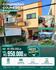 Casa de Condomínio com 3 Quartos à venda, 300m² no Novo Aleixo, Manaus