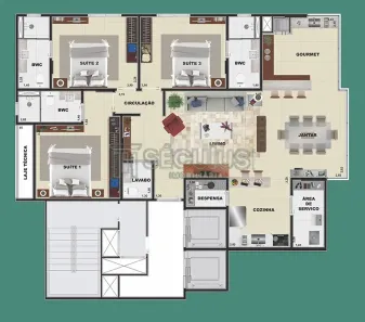 Apartamento com 3 Quartos à venda, 140m² no Centro, Balneário Piçarras