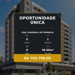 Ponto Comercial à venda, 49m² no Coqueiral de Itaparica, Vila Velha