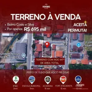 Lote/Terreno à venda, 900m² no Costa e Silva, Joinville