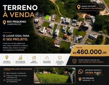 Lote/Terreno à venda, 300m² no Rio Pequeno, Camboriú