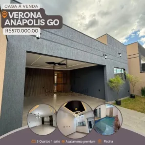 Casa com 3 Quartos à venda, 130m² no Loteamento Residencial Verona, Anápolis