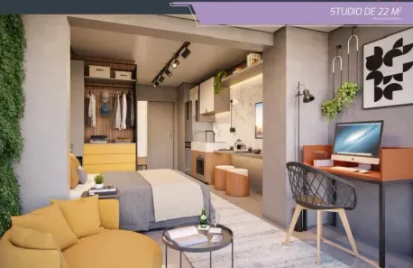 Apartamento com 1 Quarto à venda, 22m² no Cidade Monções, São Paulo