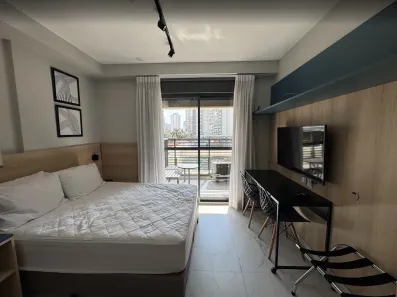 Apartamento com 1 Quarto para venda ou aluguel, 27m² no Jardim das Acácias, São Paulo