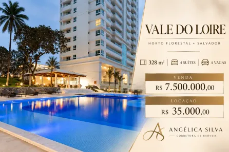 Apartamento com 4 Quartos para alugar, 328m² no Horto Florestal, Salvador