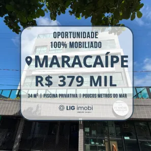Flat com 1 Quarto à venda, 34m² no Porto de Galinhas, Ipojuca