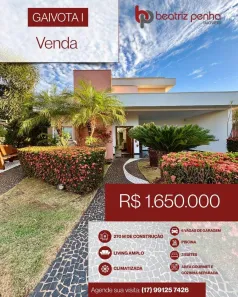 Casa com 3 Quartos à venda, 270m² no Residencial Gaivota I, São José do Rio Preto