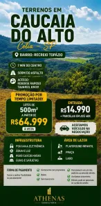 Lote/Terreno à venda, 500m² no Esmeralda Park (Caucaia do Alto), Cotia