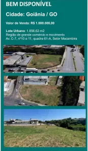 Lote/Terreno à venda, 1856m² no Setor Sudoeste, Goiânia