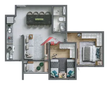 Apartamento com 2 Quartos à venda, 55m² no Rudge Ramos, São Bernardo do Campo