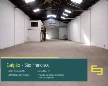 Galpão/Depósito/Armazém à venda, 850m² no São Francisco, Belo Horizonte