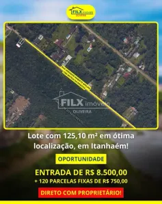Lote/Terreno à venda, 125m² no Gaivota - Interior, Itanhaém
