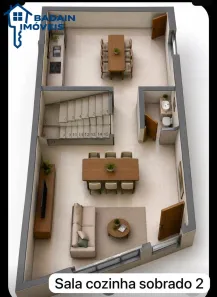 Casa com 3 Quartos à venda, 123m² no Vila Scarpelli, Santo André