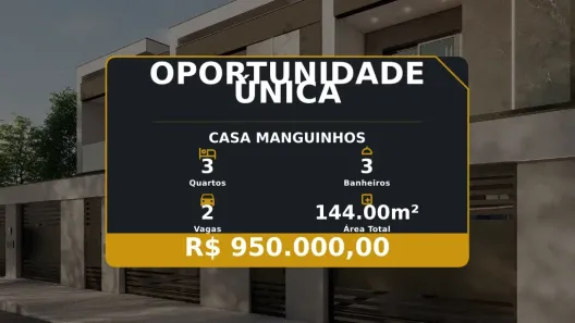 Casa com 3 Quartos à venda, 144m² no Manguinhos, Serra
