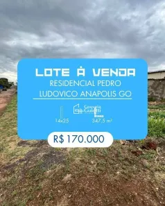 Lote/Terreno à venda, 348m² no Setor Residencial Pedro Ludovico, Anápolis