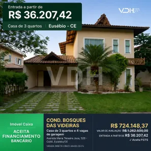 Casa de Condomínio com 3 Quartos à venda, 225m² no Coité, Eusébio