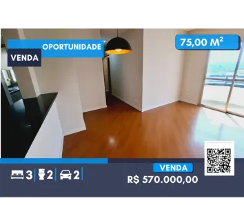 Apartamento com 3 Quartos à venda, 75m² no Jardim Ester, São Paulo