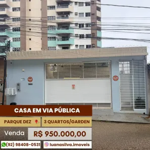 Casa com 3 Quartos à venda, 120m² no Parque 10 de Novembro, Manaus