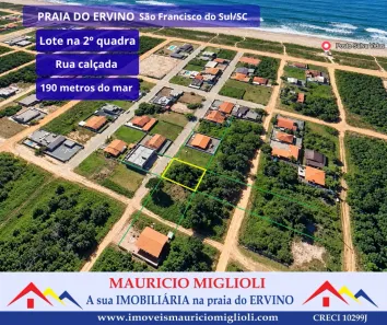 Lote/Terreno à venda, 300m² no Praia do Ervino, São Francisco do Sul