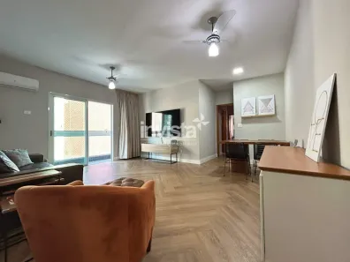 Apartamento com 3 Quartos para alugar, 123m² no Embaré, Santos