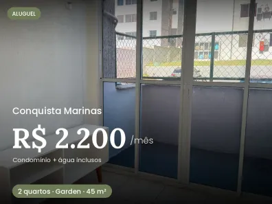 Apartamento com 2 Quartos para alugar, 45m² no Ponta Negra, Manaus