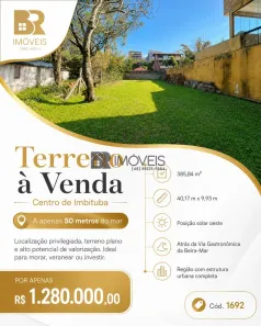 Lote/Terreno à venda, 386m² no Paes Leme, Imbituba