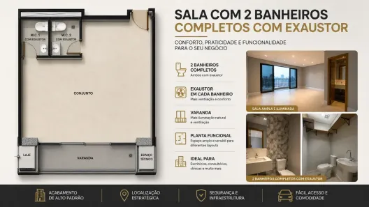 Sala Comercial para alugar, 40m² no Vila Cláudia, São Paulo