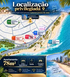 Apartamento com 3 Quartos à venda, 78m² no Costa Azul, Salvador