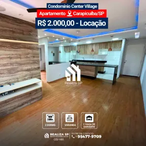 Apartamento com 2 Quartos para alugar, 64m² no Vila Veloso, Carapicuíba
