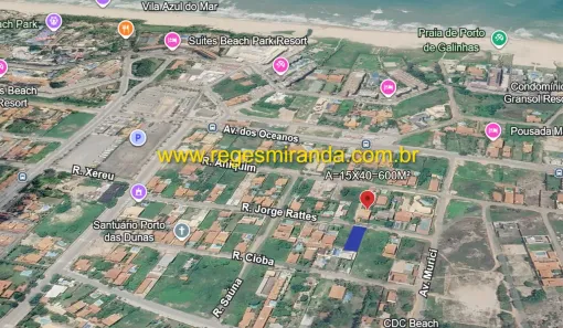 Lote/Terreno à venda, 600m² no Porto das Dunas, Aquiraz