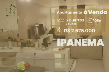 Apartamento com 3 Quartos à venda, 108m² no Ipanema, Rio de Janeiro