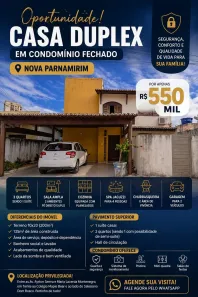 Casa de Condomínio com 3 Quartos à venda, 135m² no Nova Parnamirim, Parnamirim