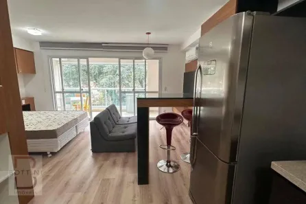 Apartamento com 1 Quarto para alugar, 48m² no Brooklin Paulista, São Paulo