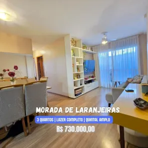 Apartamento com 3 Quartos à venda, 103m² no Morada de Laranjeiras, Serra