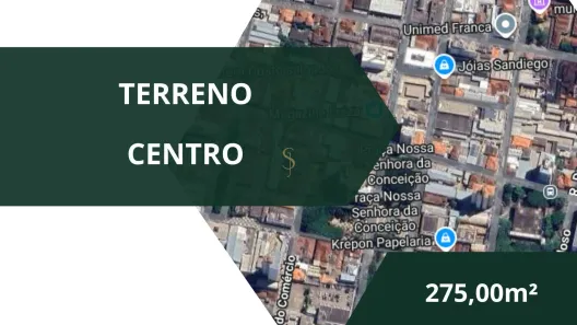 Lote/Terreno à venda, 275m² no Centro, Franca