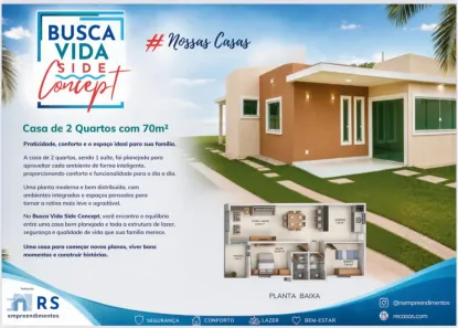 Casa com 2 Quartos à venda, 70m² no Nova Abrantes (Abrantes), Camaçari