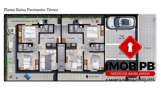 Apartamento com 2 Quartos à venda, 43m² no Mangabeira, João Pessoa