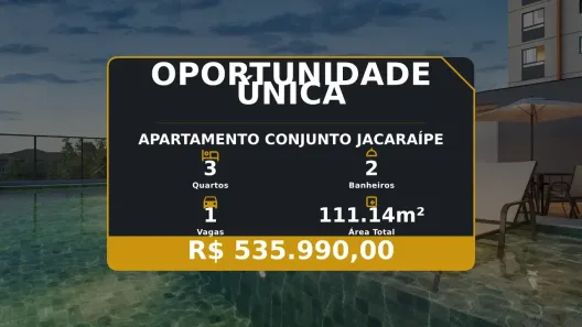 Apartamento com 3 Quartos à venda, 111m² no Conjunto Jacaraípe, Serra