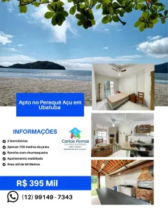 Apartamento com 2 Quartos à venda, 56m² no Perequê Açu, Ubatuba