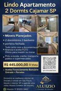 Apartamento com 2 Quartos à venda, 55m² no Centro, Cajamar