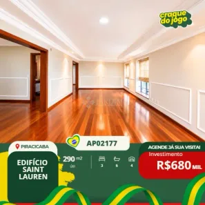 Apartamento com 3 Quartos à venda, 290m² no Centro, Piracicaba