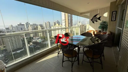 Apartamento com 4 Quartos para alugar, 181m² no Gonzaga, Santos